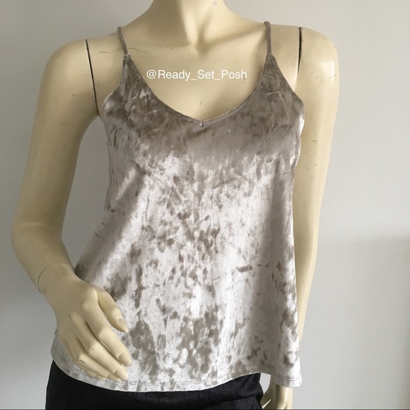 Double Zero Tops - {new} Double Zero crushed velvet strappy camisole